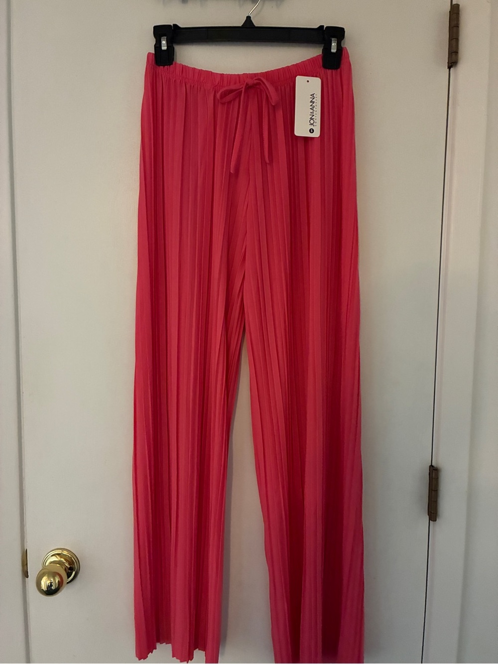 Hot Pink Pleated Wide Leg Pants #44